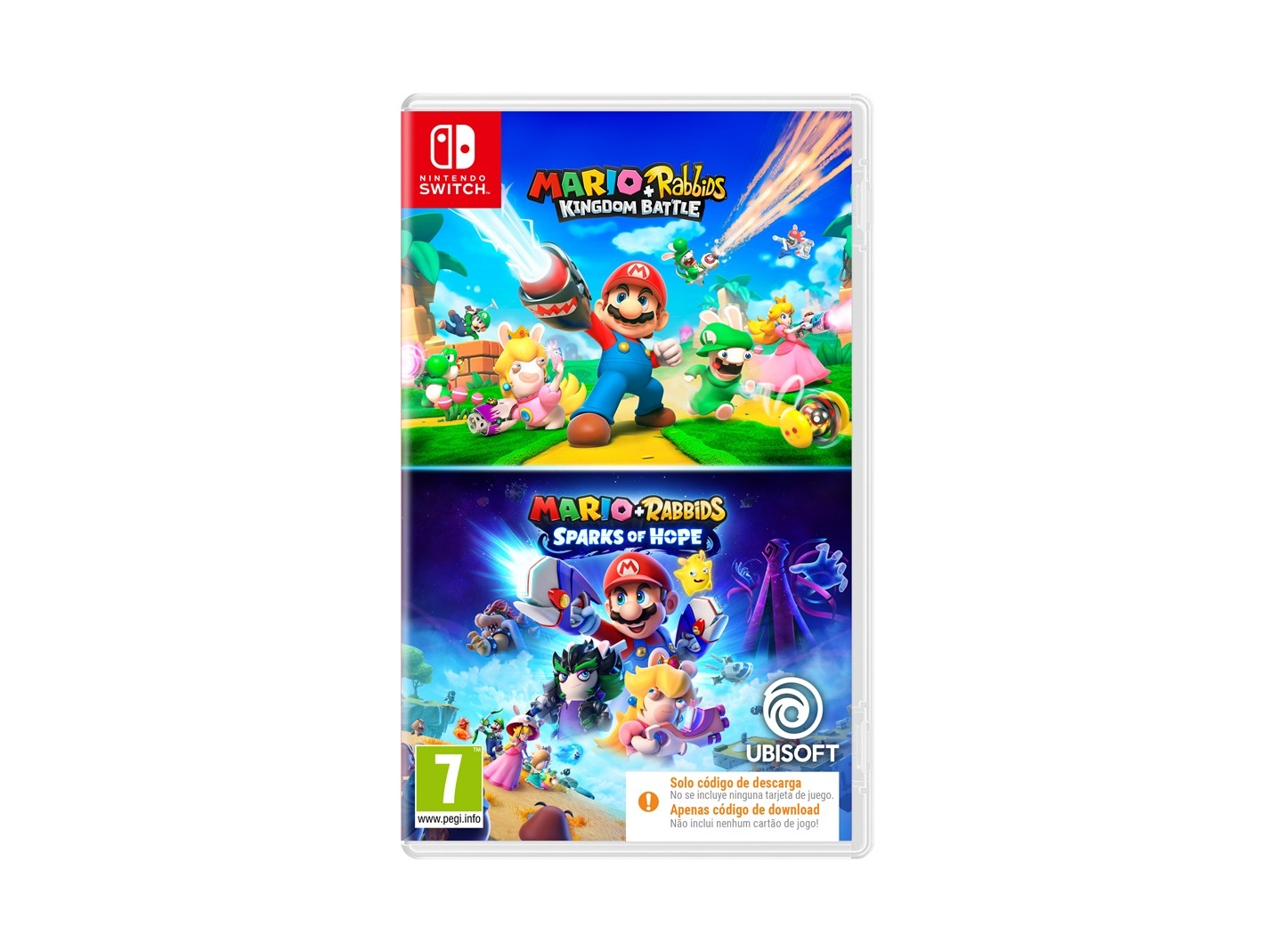 Jogo switch mario & rabbids double pack-code in a box