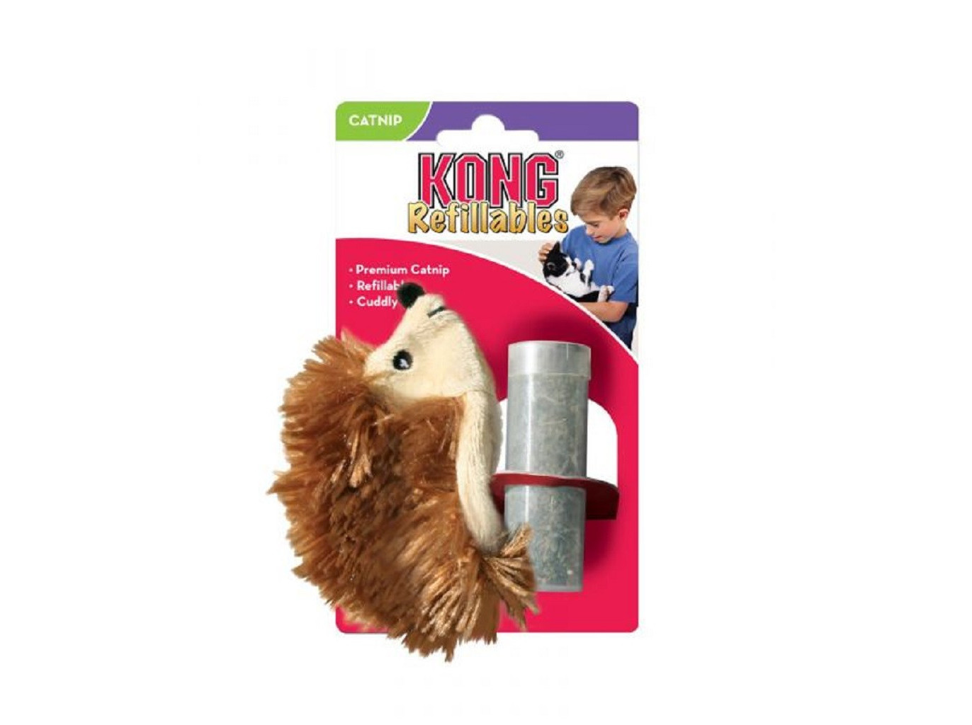 Brinquedo para gato kong ouriço catnip