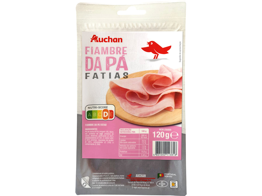 Fiambre Da Pá Auchan Fatias 120 G Auchan