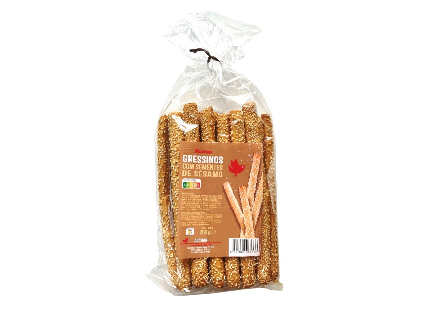 Gressinos Auchan Com Sementes Sésamo 250g Auchan