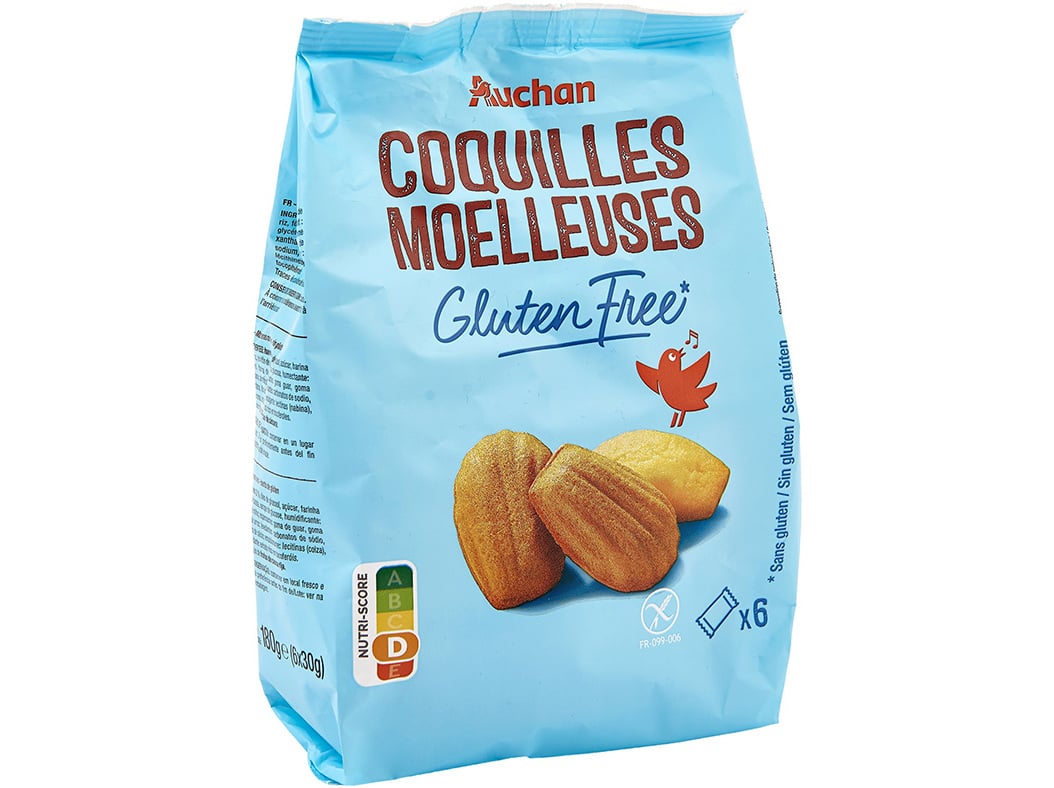 Madalenas Em Concha Auchan Sem Glúten 6un 180g Auchan