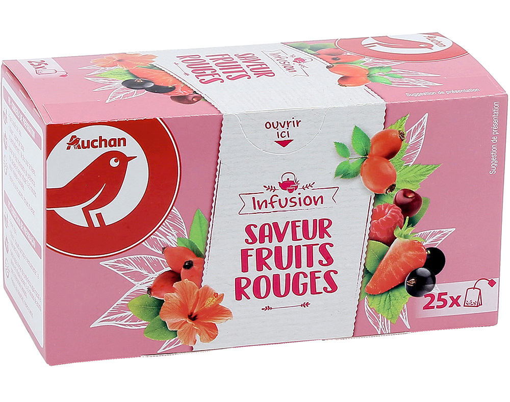 Infusão Auchan Sabor Frutos Vermel 25 Saquetas 38g Auchan