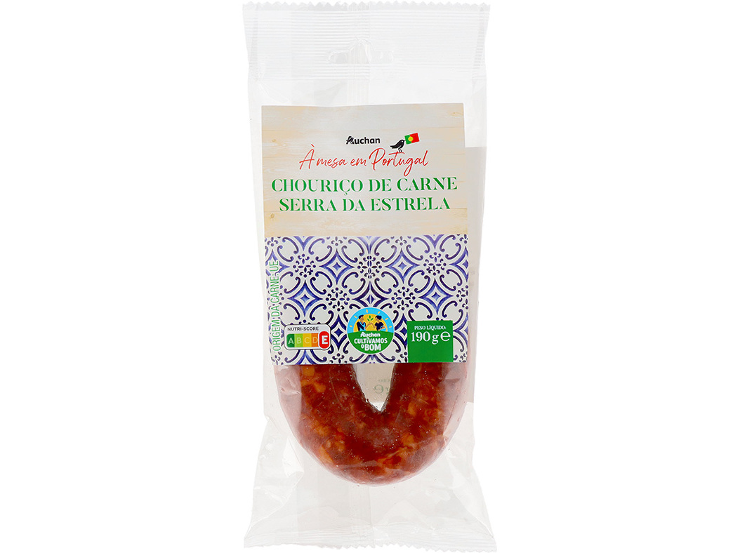 Chouriço De Carne Auchan À Mesa Em Portugal Cultivamos O Bom Serra Da Estrela 190g Auchan