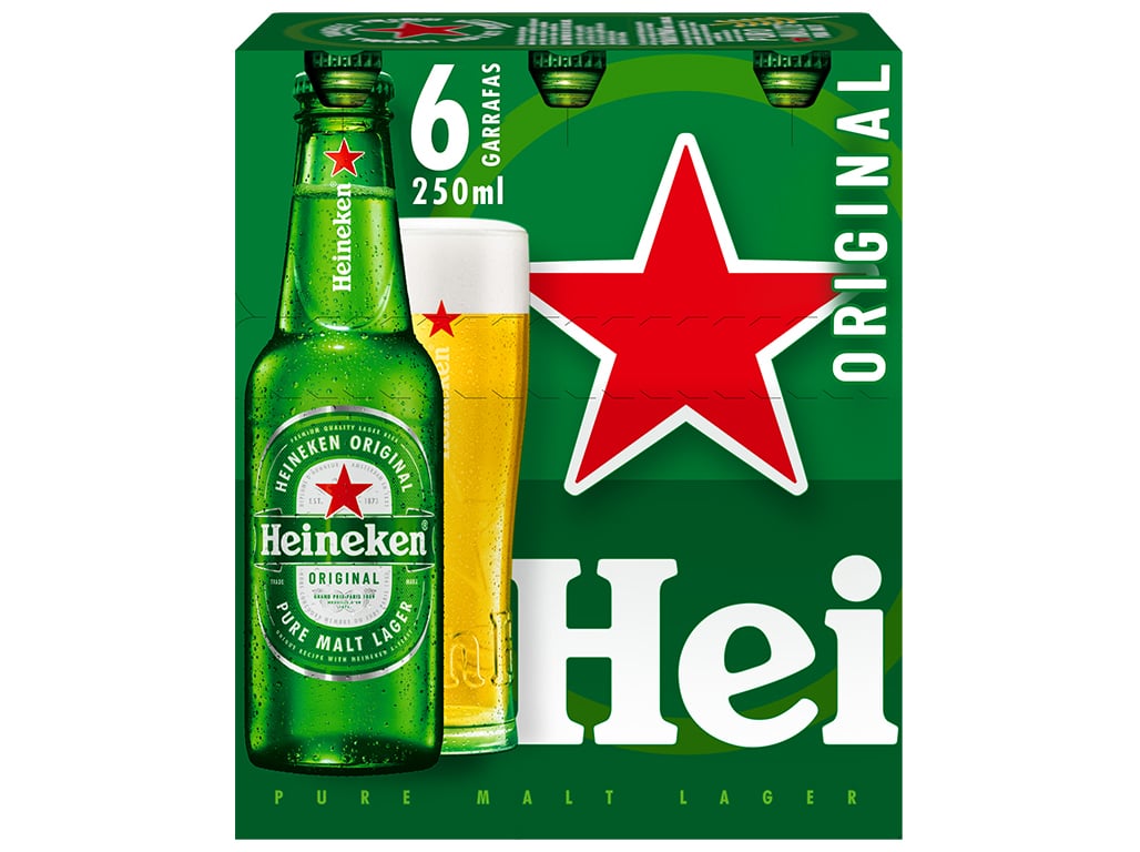 Cerveja Heineken Com Álcool Tara Perdida 6x0.25l Heineken