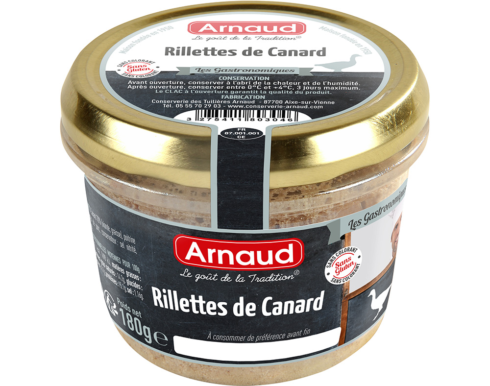 Rillettes de pato arnaud 180g