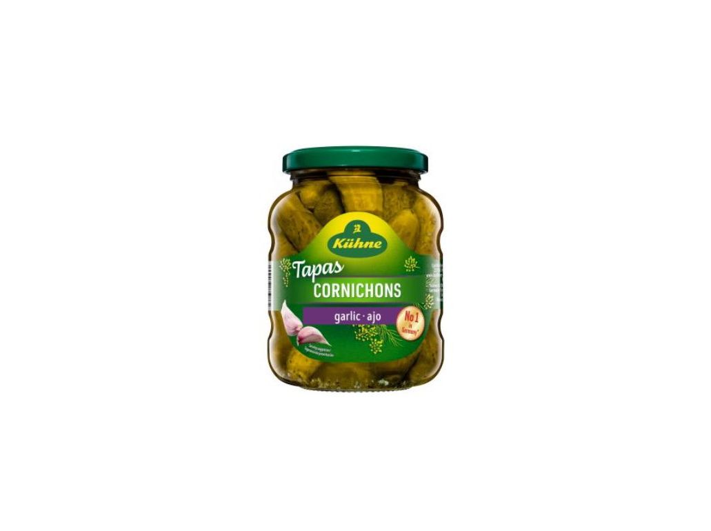 Cornichons Kühne Com Alho 330(190)g