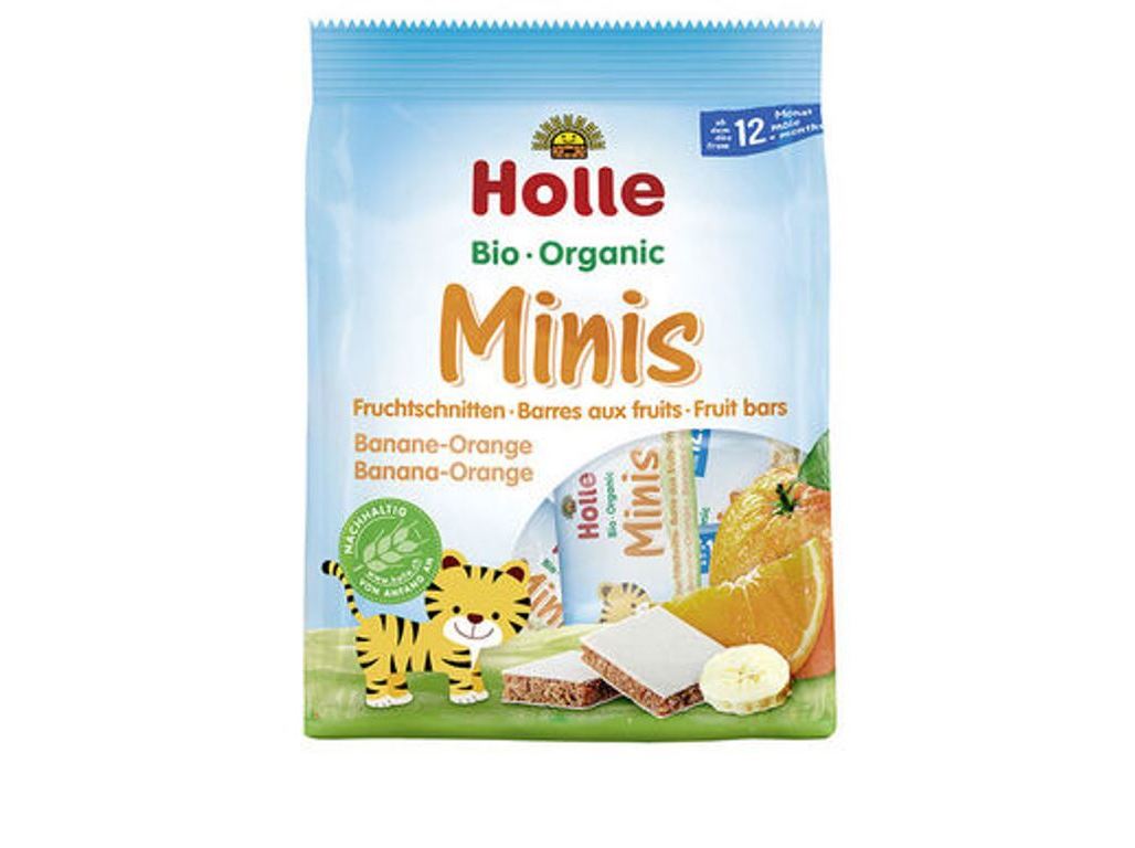 Barra Bio Mini Holle Banana E Laranja 12m 100g Holle