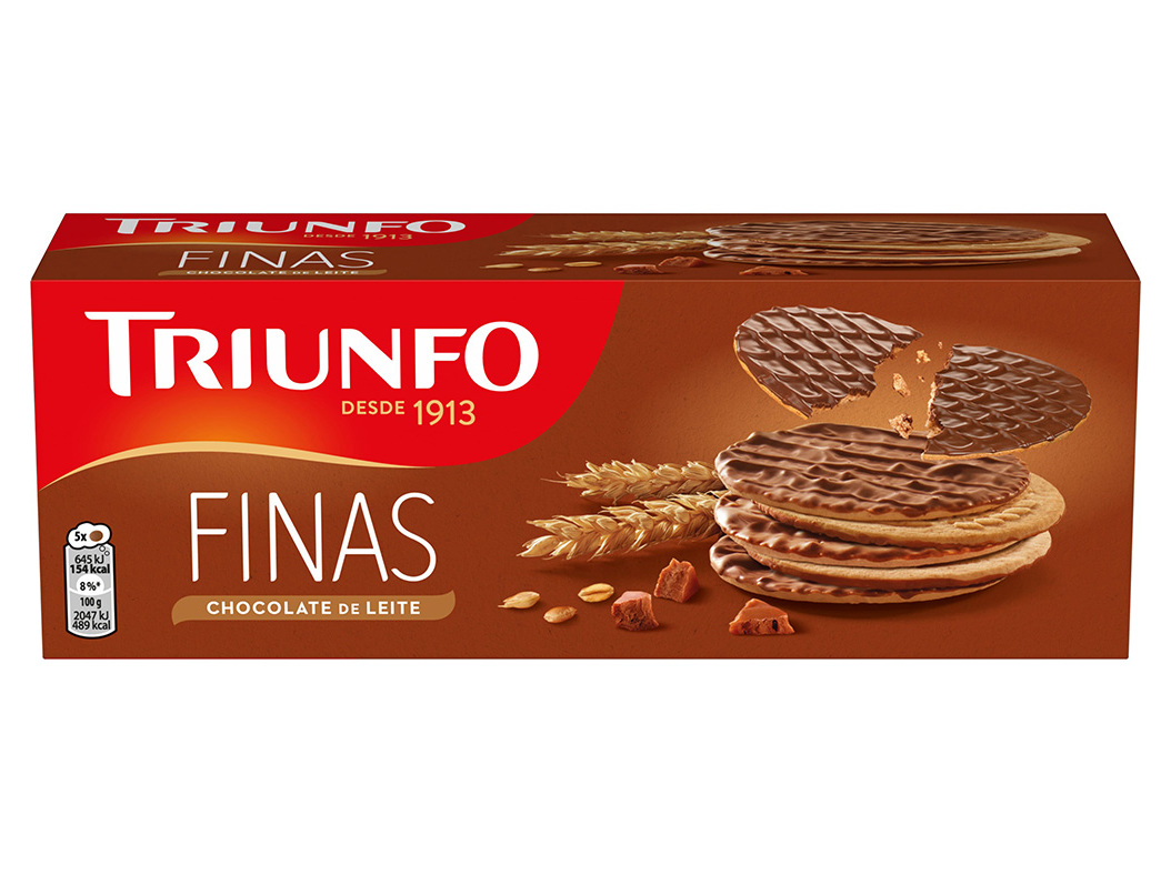 Bolacha triunfo digestiva finas chocolate leite 170g