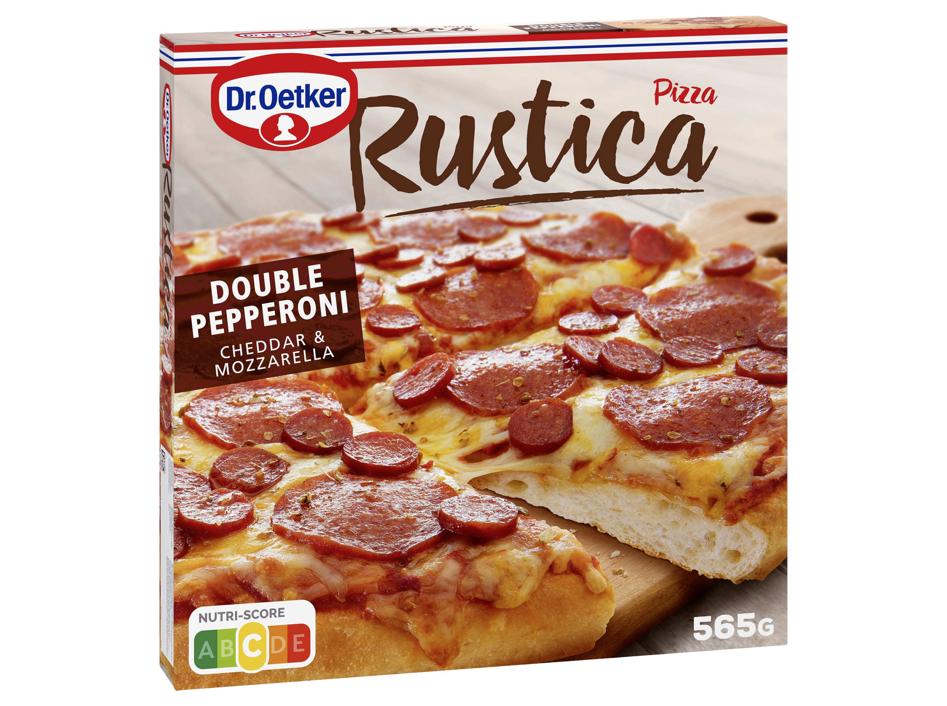 Pizza dr.oetker rústica double pep chedar e mozzarela 575g