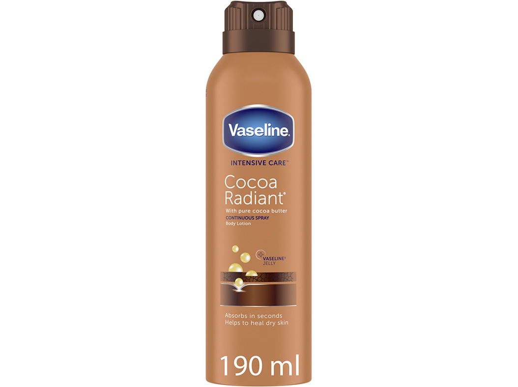 Loção vaseline cocoa radiant spray 190ml