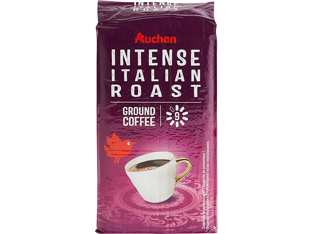 Café auchan moído torra italiana intensidade 9 250g