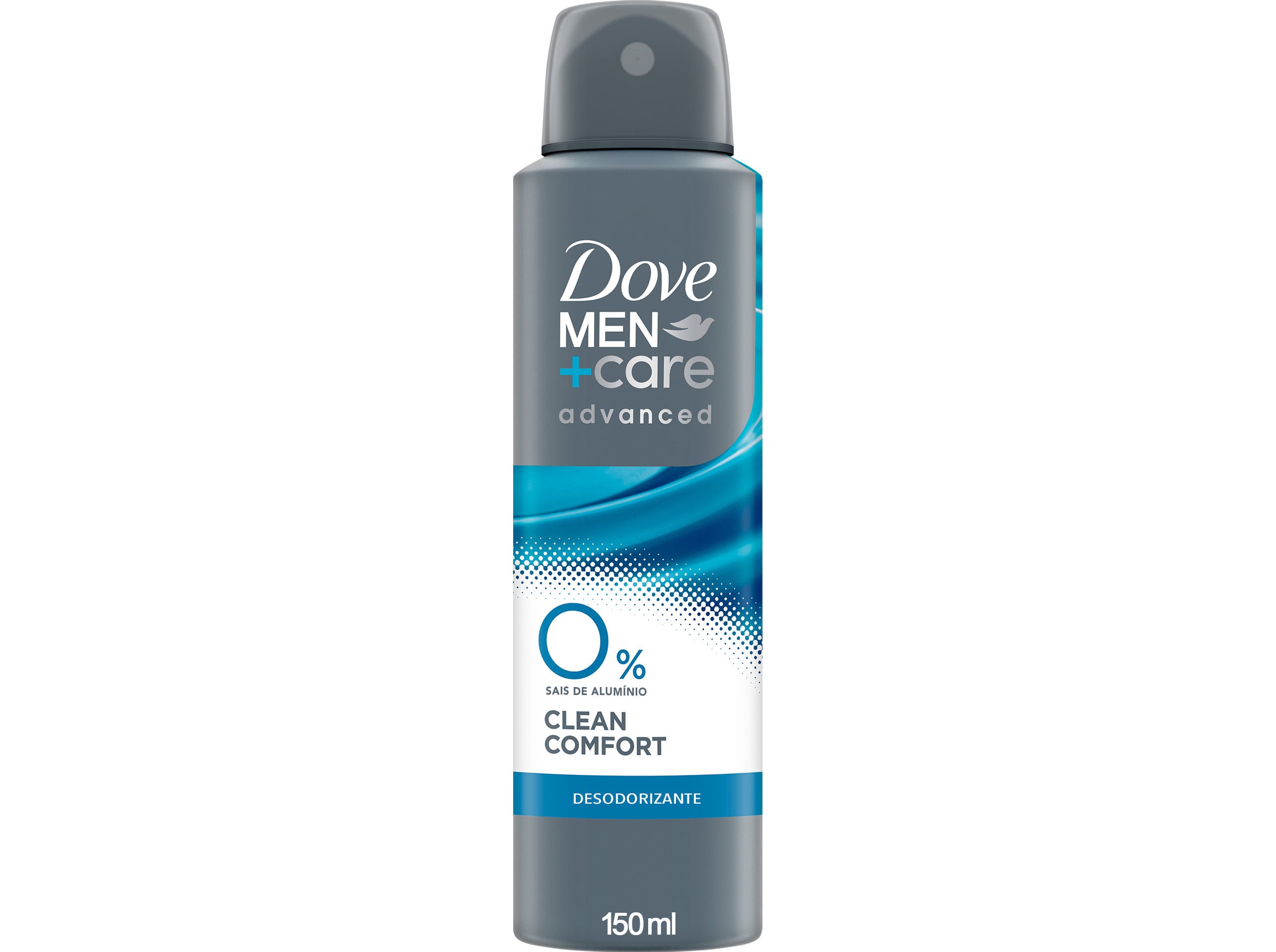 Desodorizante spray dove men clean comfort 0% alumínio 150ml