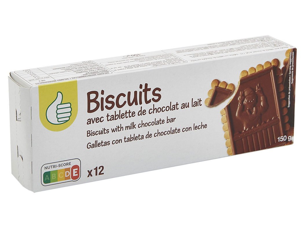 Bolachas Polegar Com Tablete Chocolate De Leite 150g Polegar