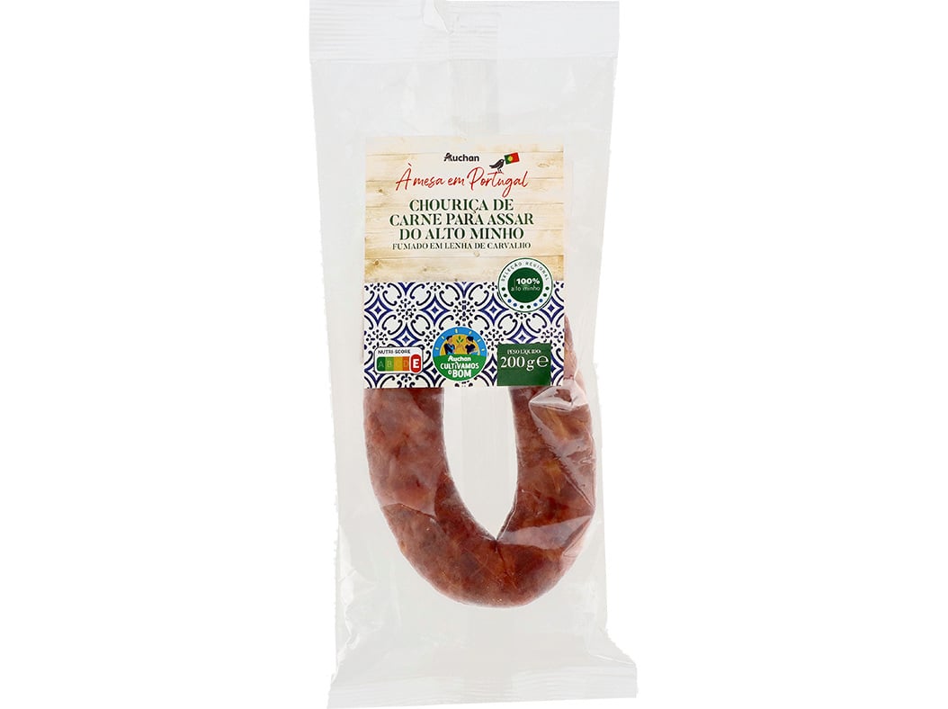 Chouriça De Carne Para Assar Auchan À Mesa Em Portugal Cultivamos O Bom Alto Minho 200g Auchan