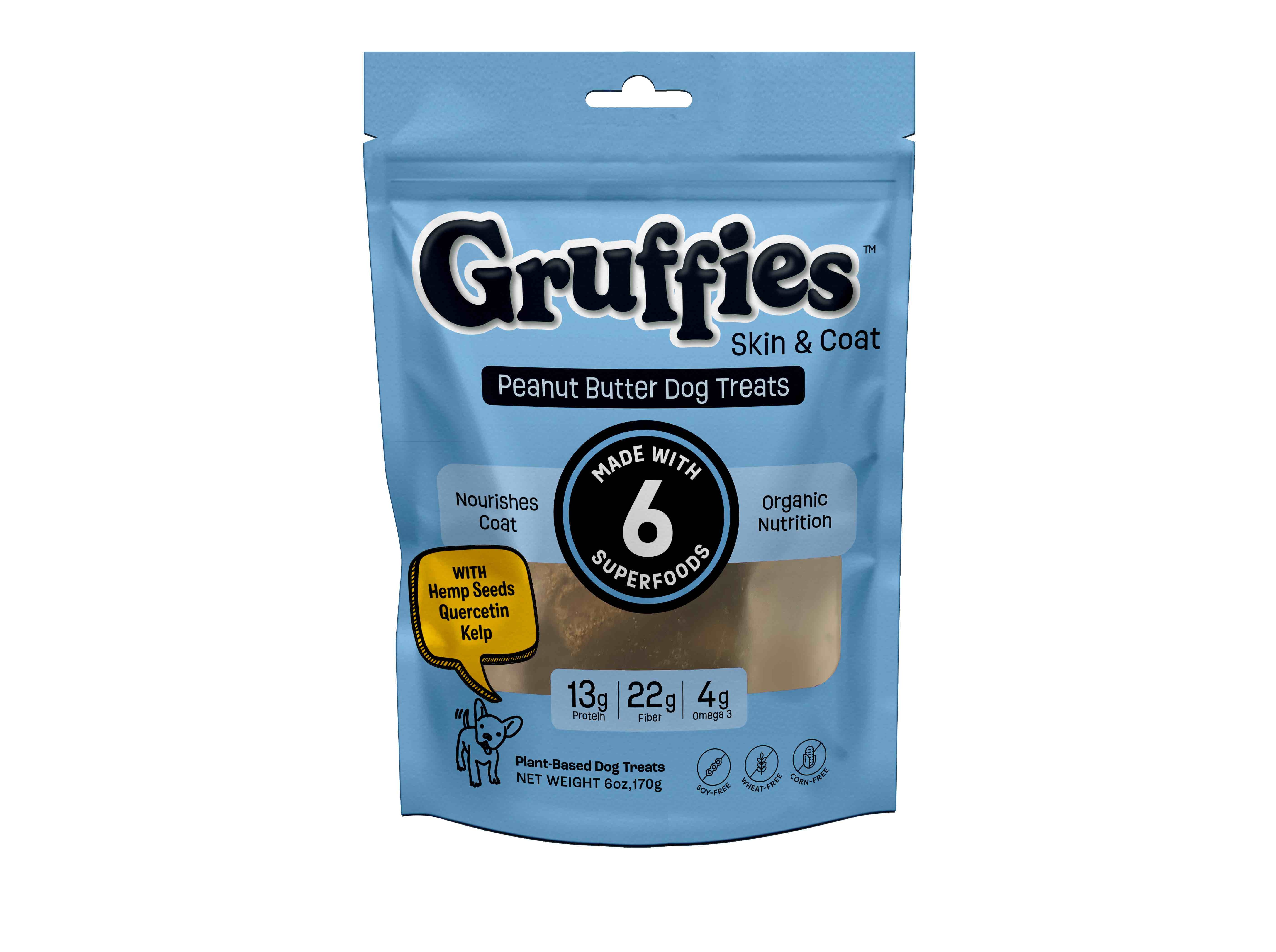 Snack Cão Gruffies Pele E Pelo 170g