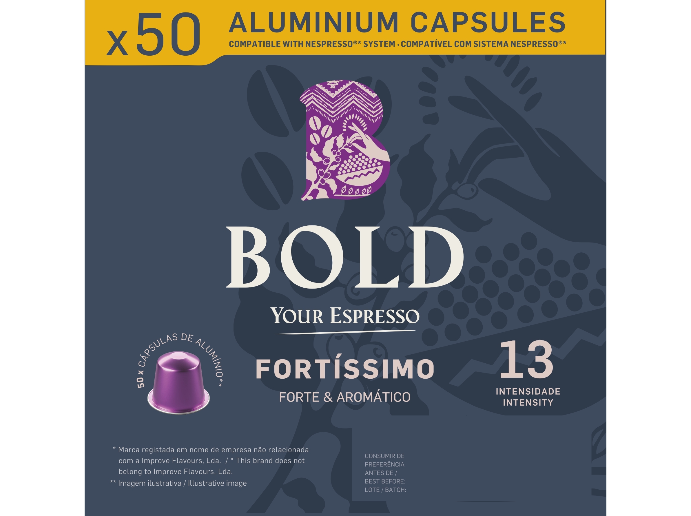 Cápsulas café bold fortissimo nps 50un