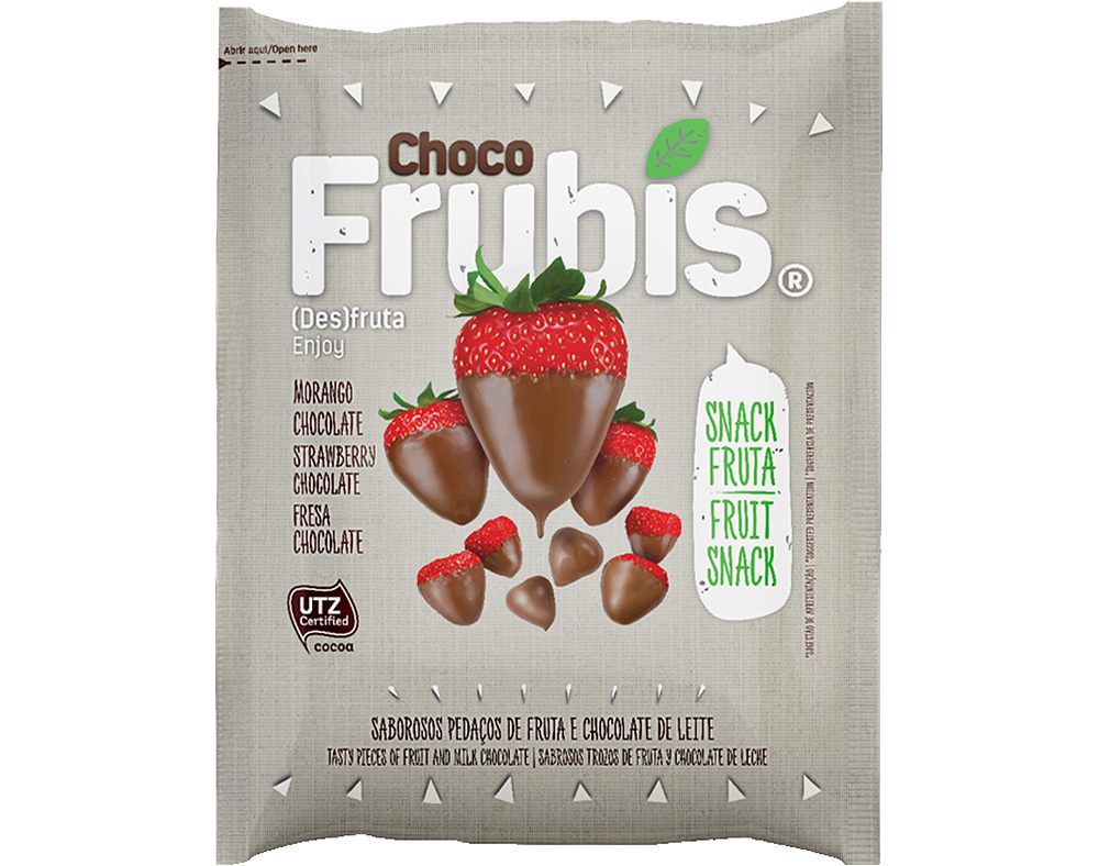 Morango frubis chocolate leite 25 g