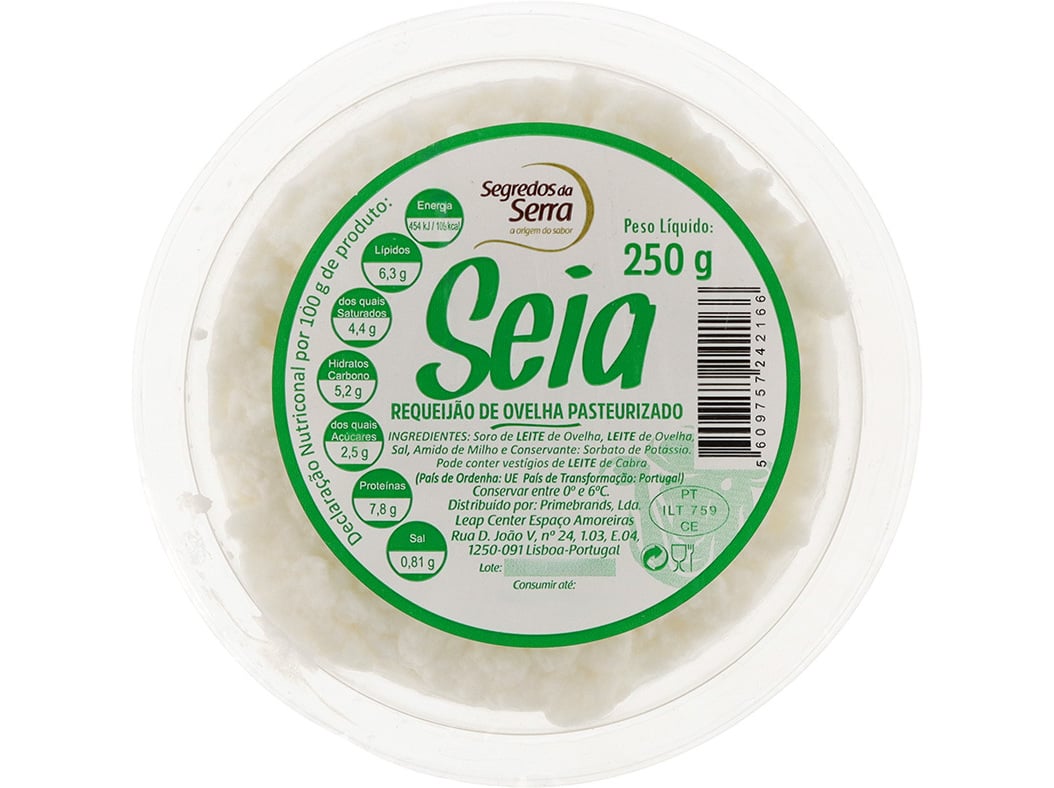 Requeijao Segredos Serra Ovelha Pasteurizado 250g Segredos Serra