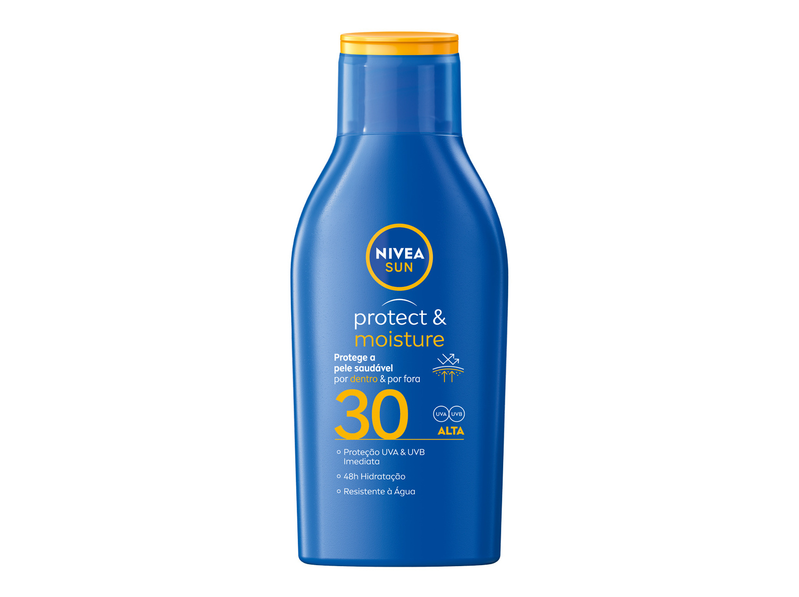 Protetor solar de viagem resistente à água fp30 mini protect & moisture nivea sun 100 ml