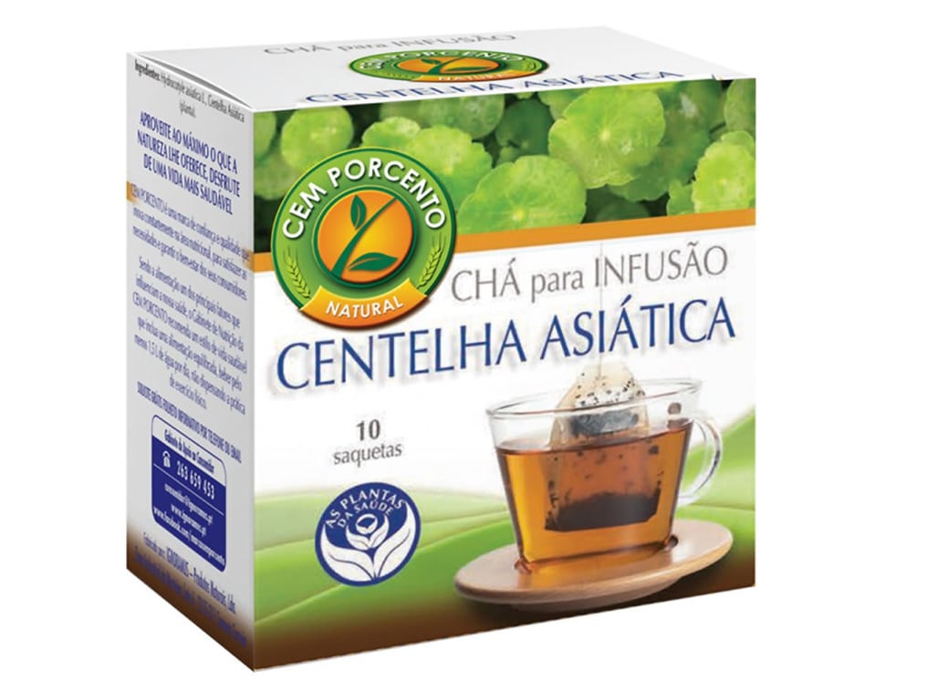 Chá Cem Porcento Centelha Asiática 10un Cem Porcento