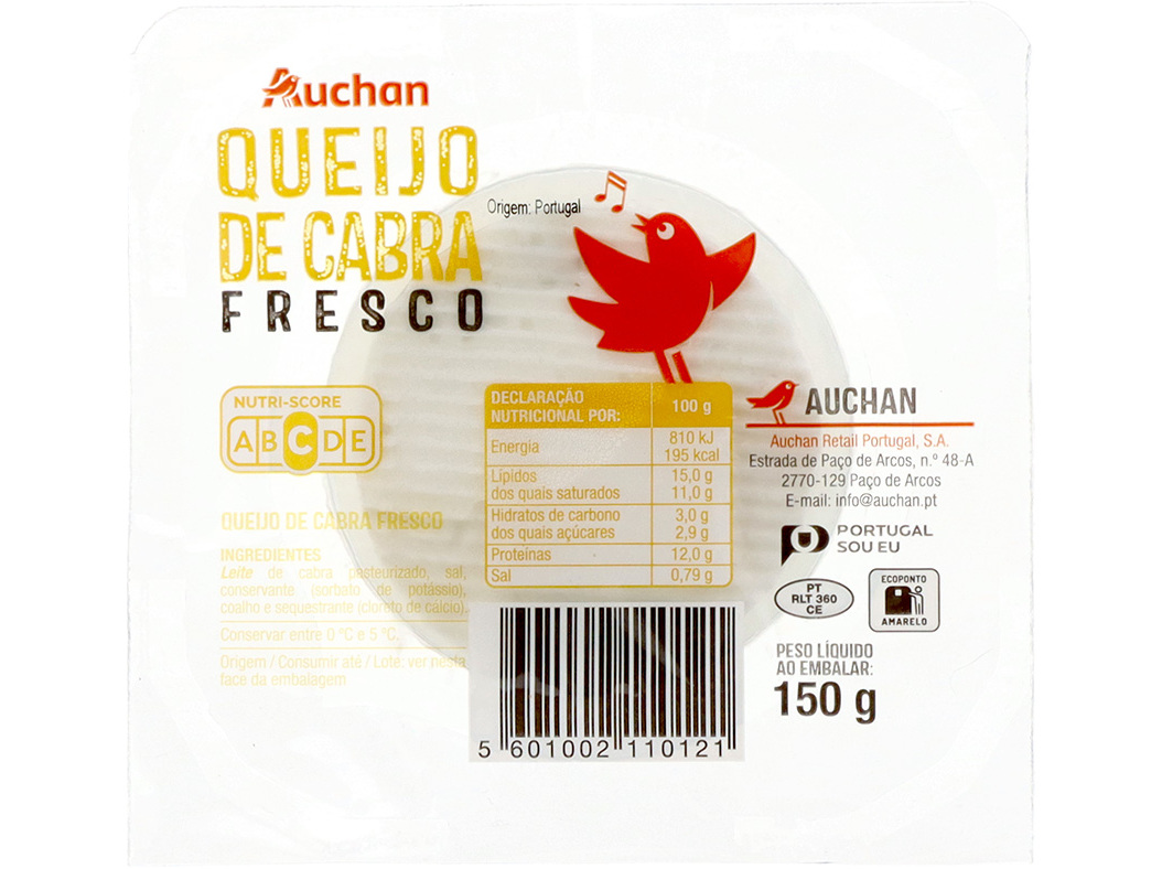 Queijo De Cabra Fresco Auchan 150g Auchan