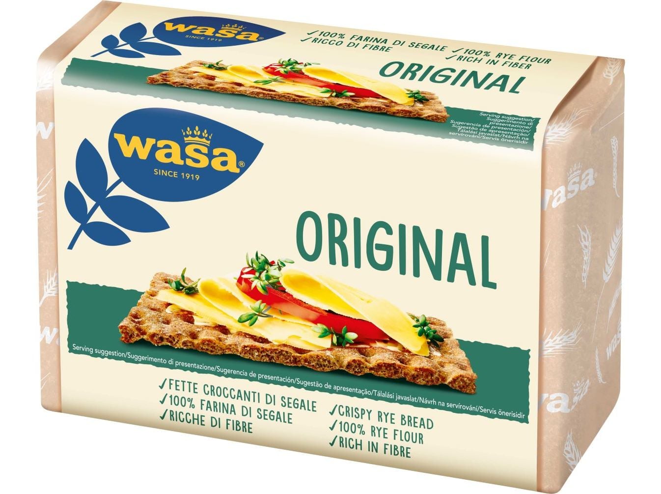 Pão Wasa Crocante Original Com Farinha Centeio 275g Wasa