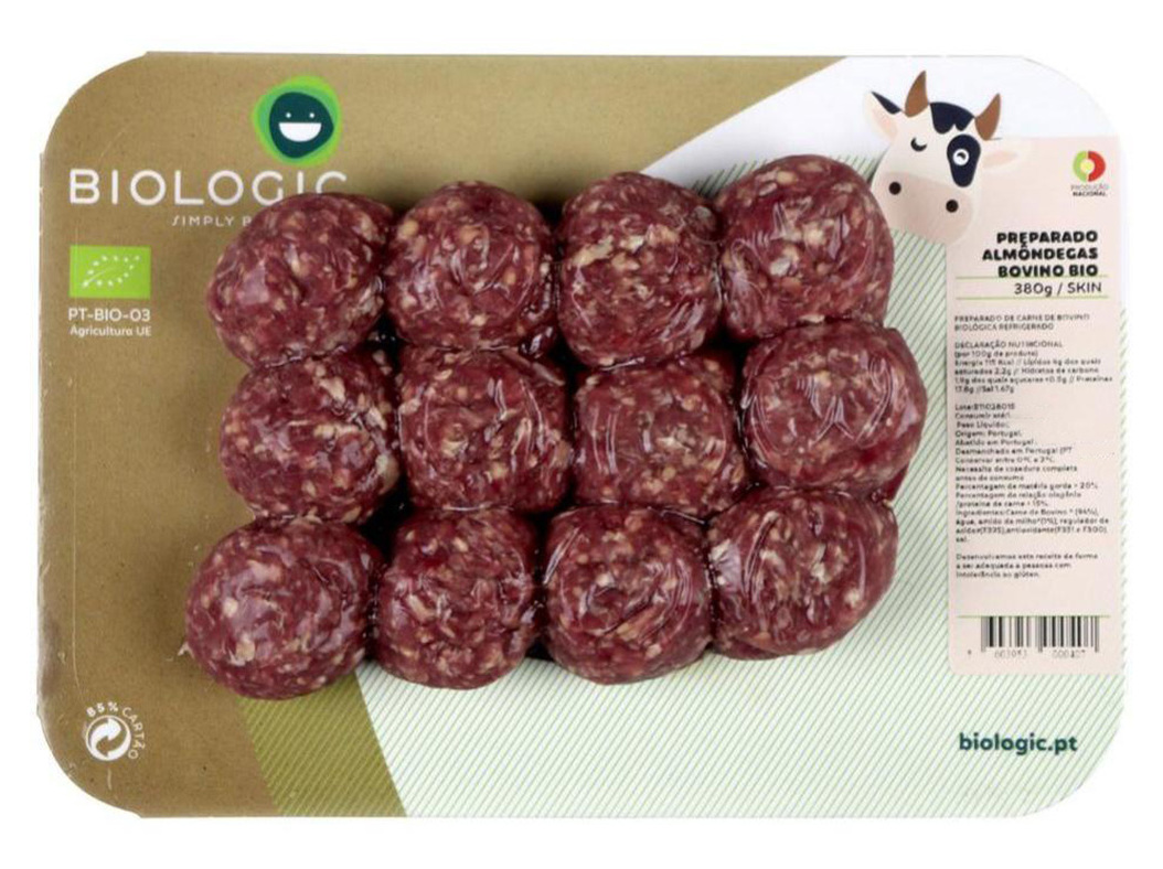 Almondegas bovino biologic bio 380 g
