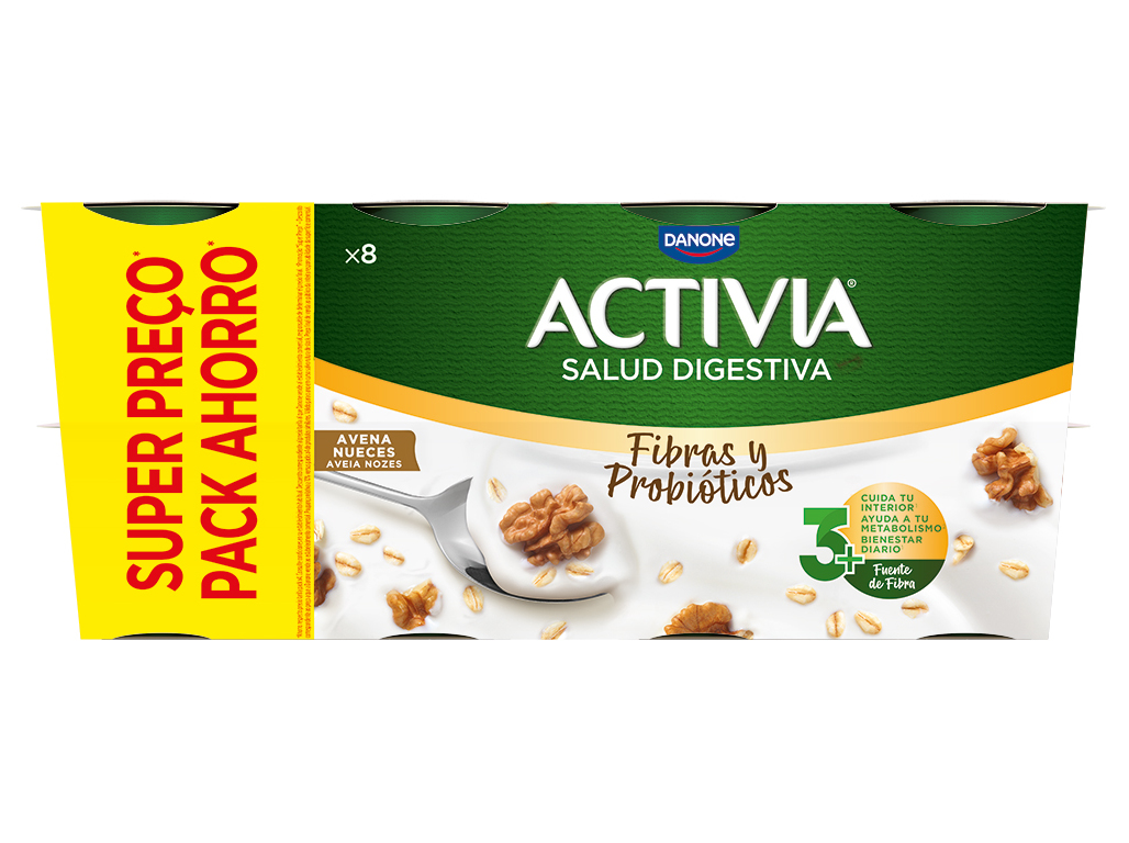 Iogurte Activia Bifidus Aveia Nozes 8x115g