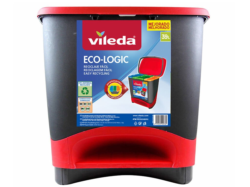Balde lixo ecologico vileda com pedal 39l
