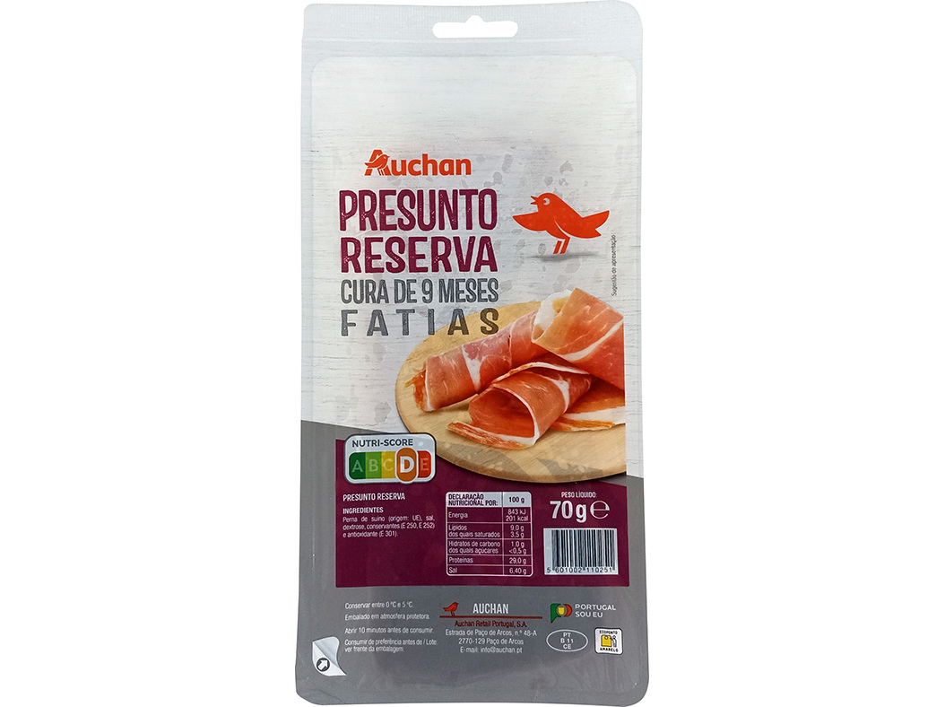 Presunto Reserva Auchan 9 Meses De Cura Fatias 70 G Auchan