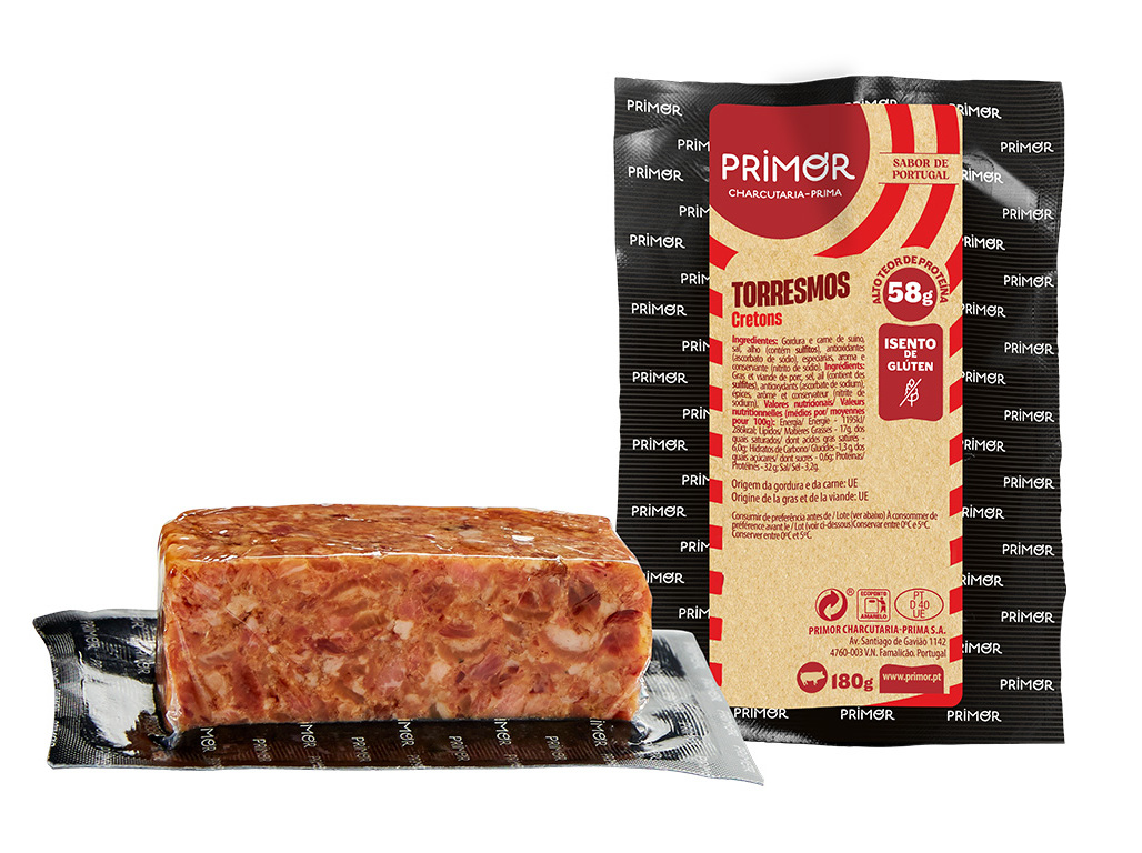 Nacos de torresmos primor 180g