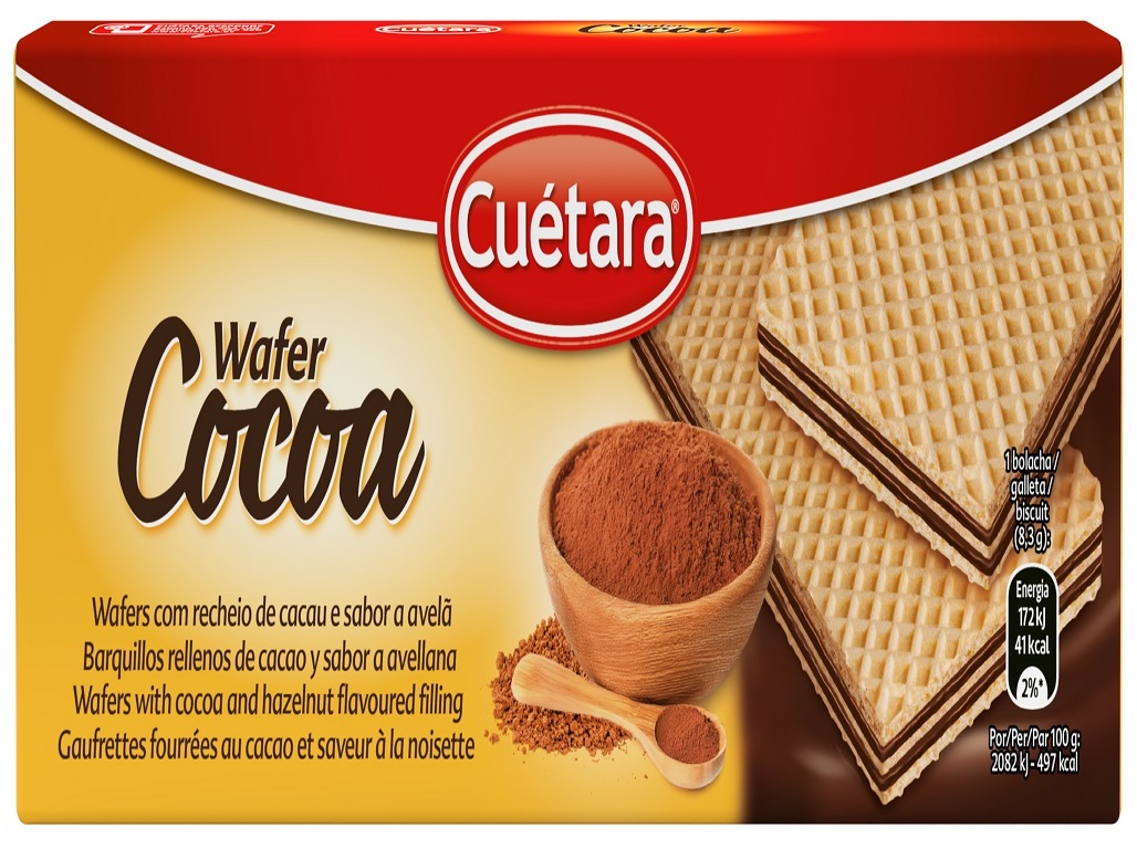 Bolachas Wafers com Recheio de Cacau Cuétara Cuétara