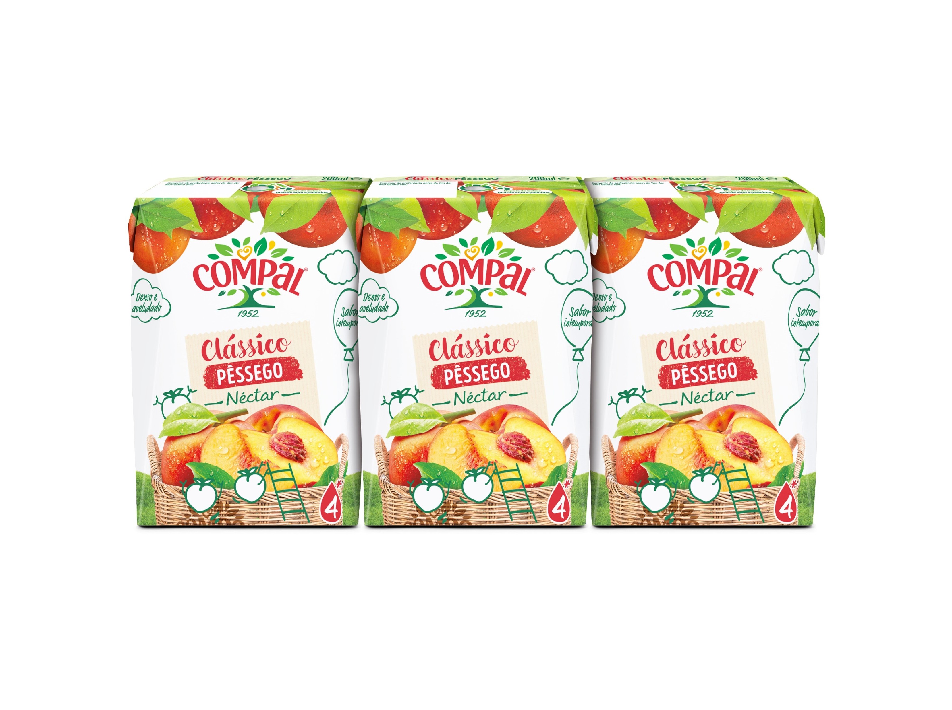 Néctar Compal Clássico Pessego 3x0.20l Compal