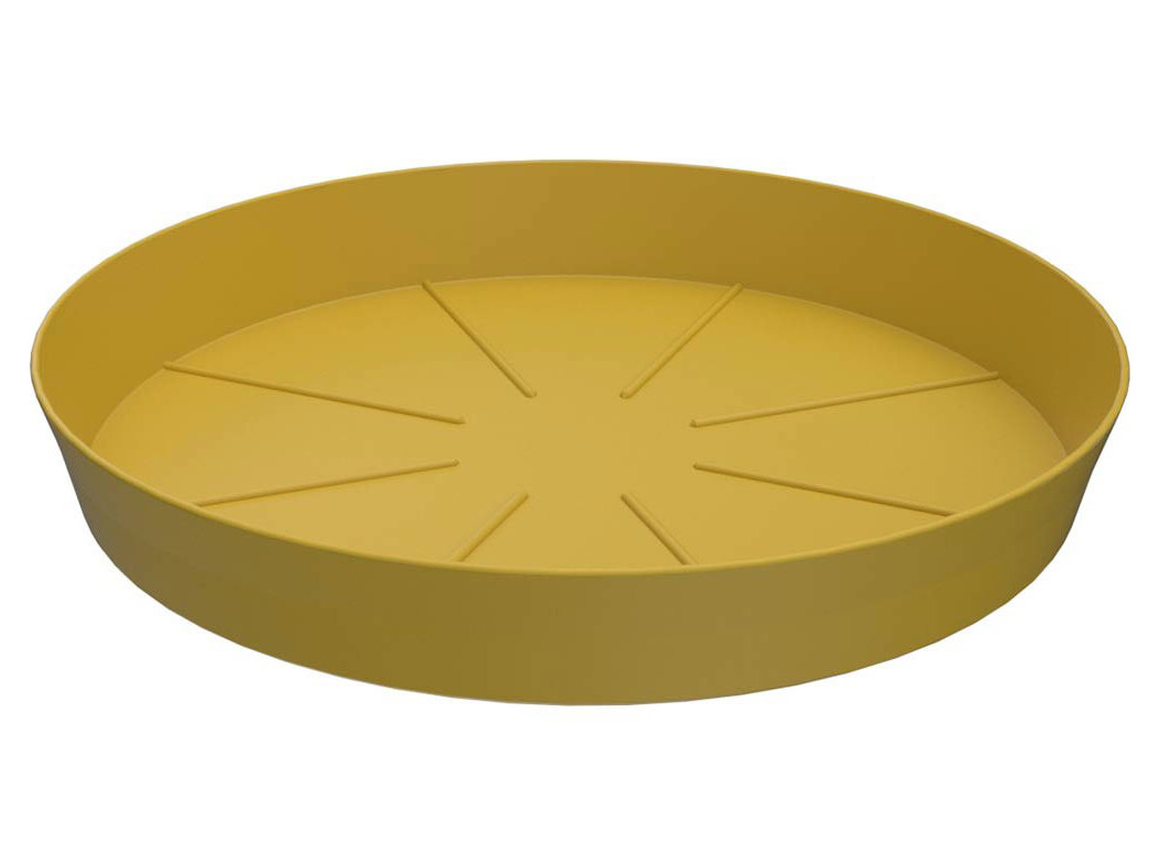 Prato para vaso gardenstar plastico mostarda ø25cm
