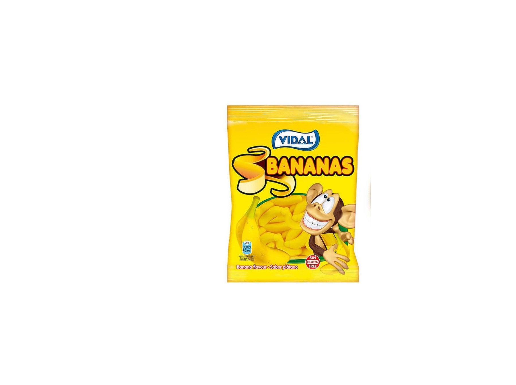 Gomas Vidal Bananas Sem Glútem 90g Vidal