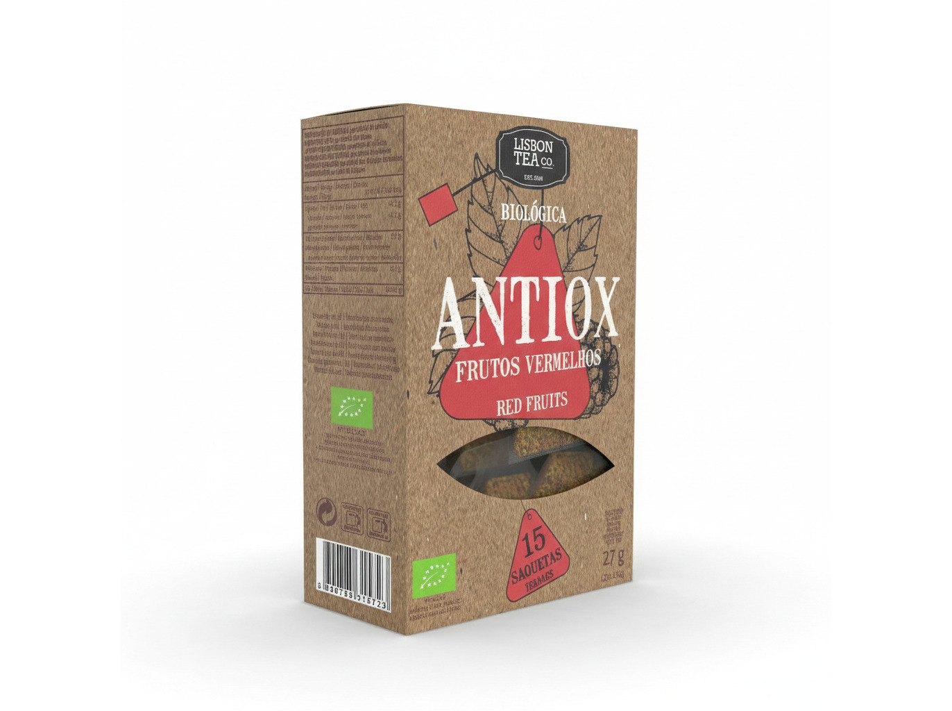 Infusão Bio Lisbon Tea Co. Antiox Fr Vermelhos 15 Saquetas Lisbon Tea Co.