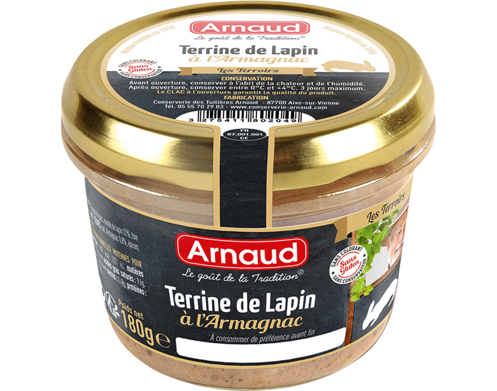 Patê de coelho arnaud 180g