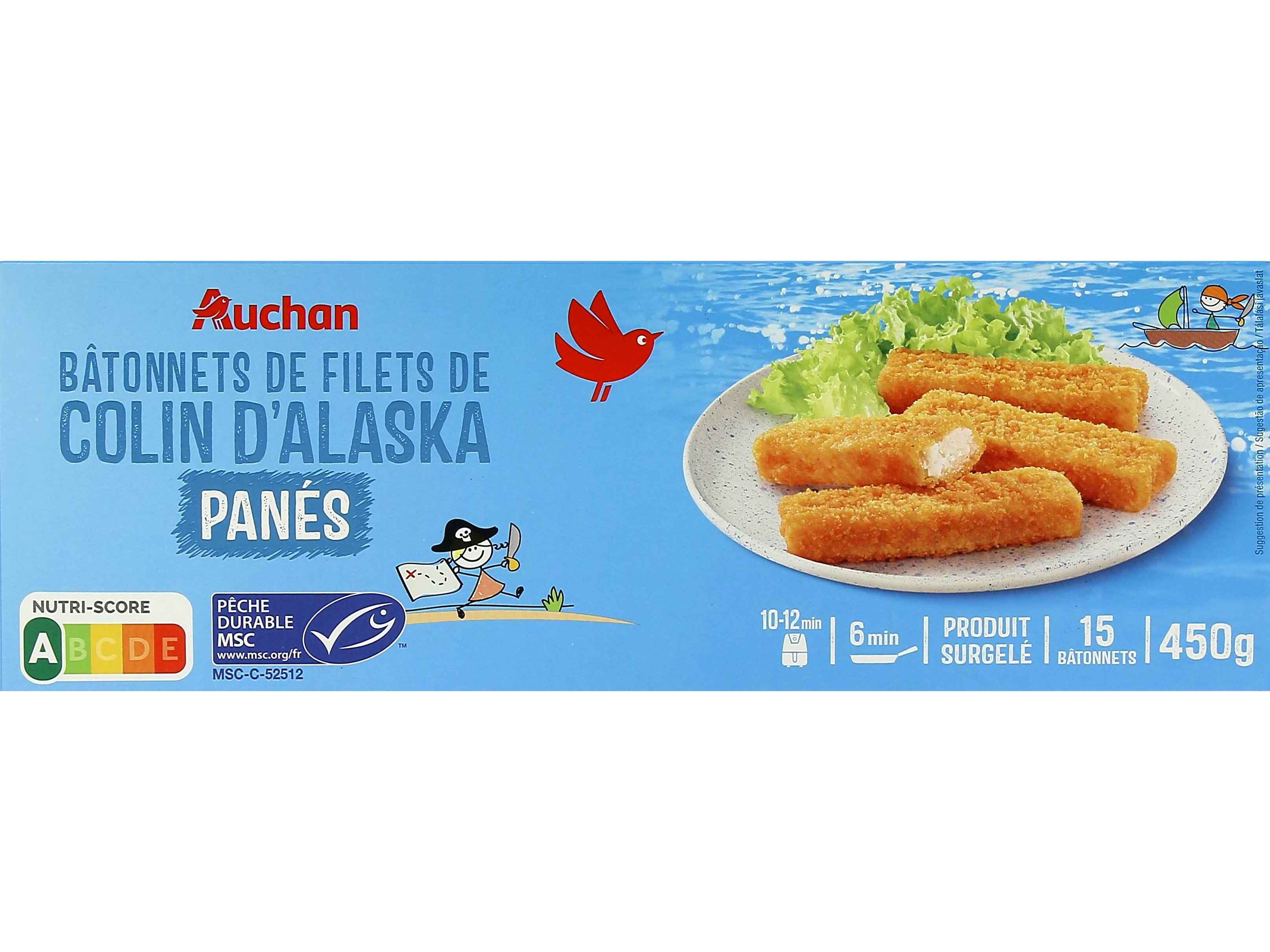 Douradinhos Auchan De Escamudo-do-alasca Msc 450g Auchan
