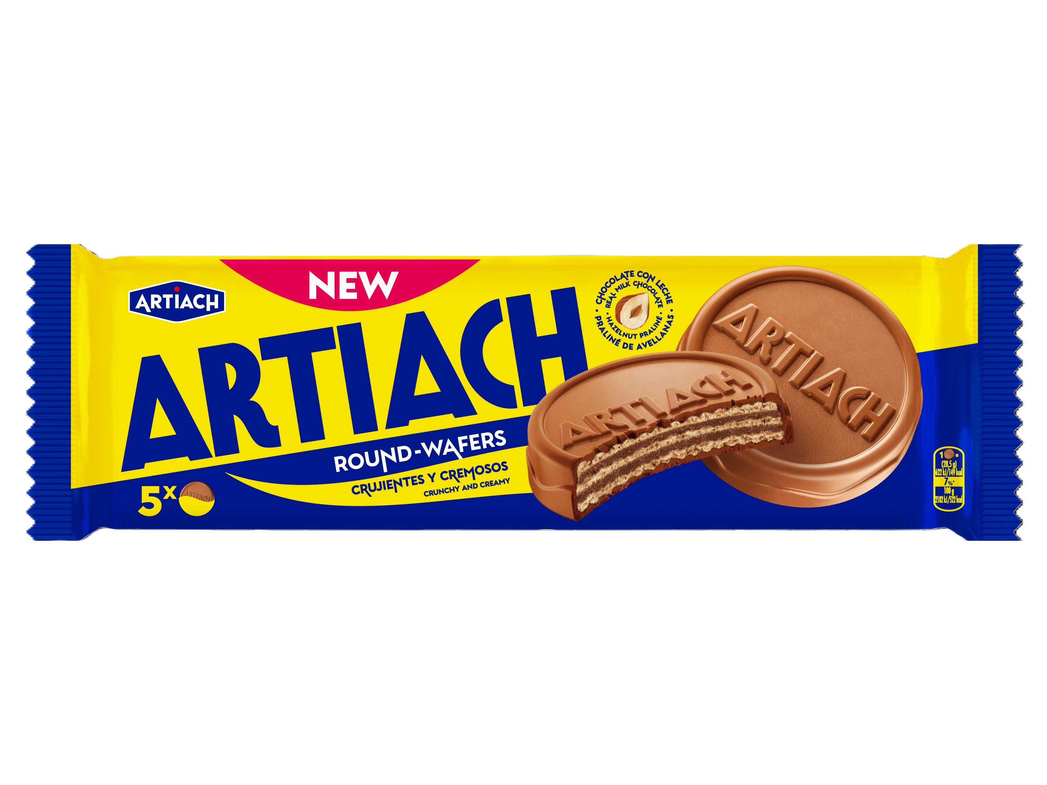 Bolacha waffer artiach coberta de chocolate 142g
