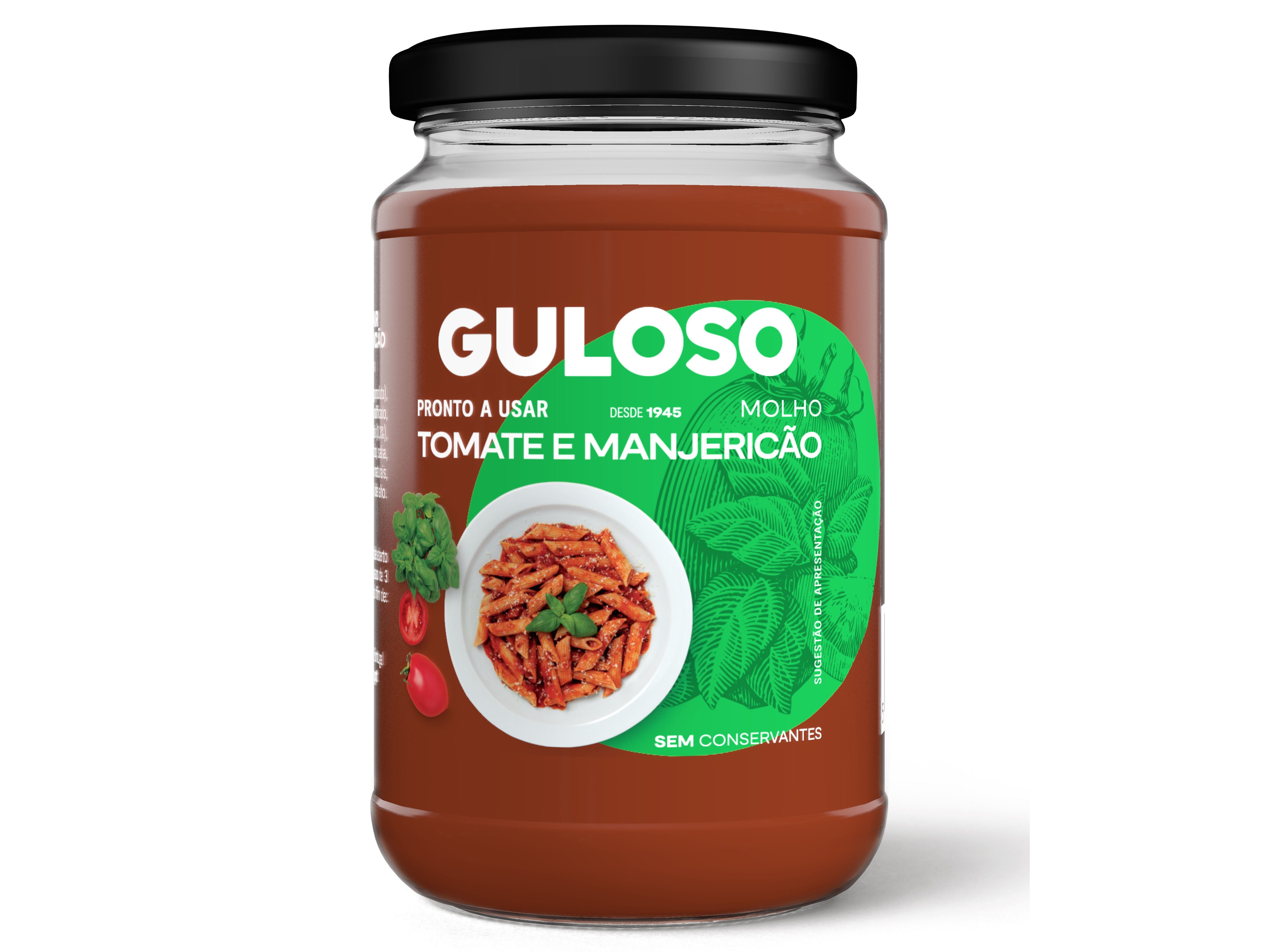 Molho de tomate guloso manjericão 350g