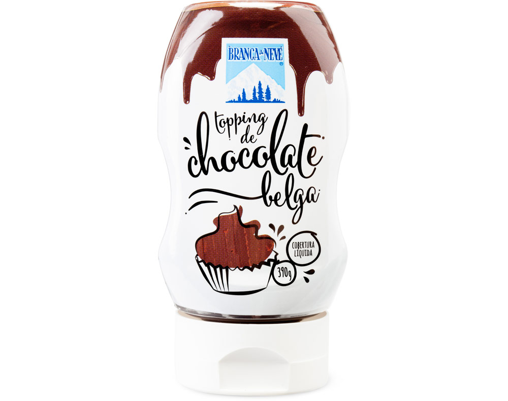 Topping branca de neve de chocolate belga 390g
