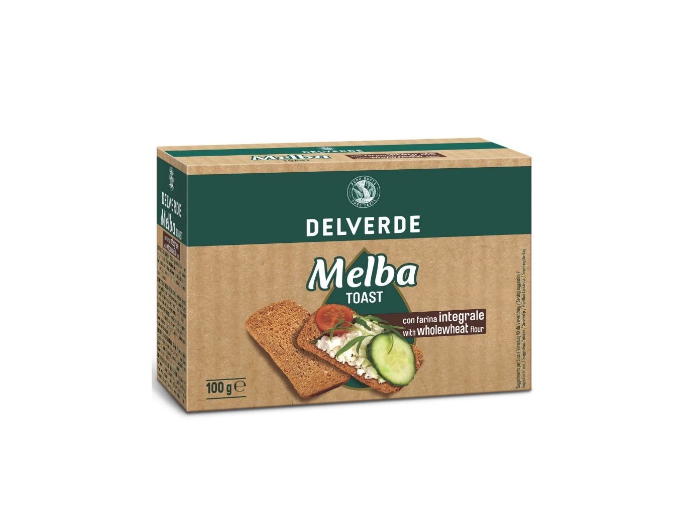 Tosta melba delverde integral 100g