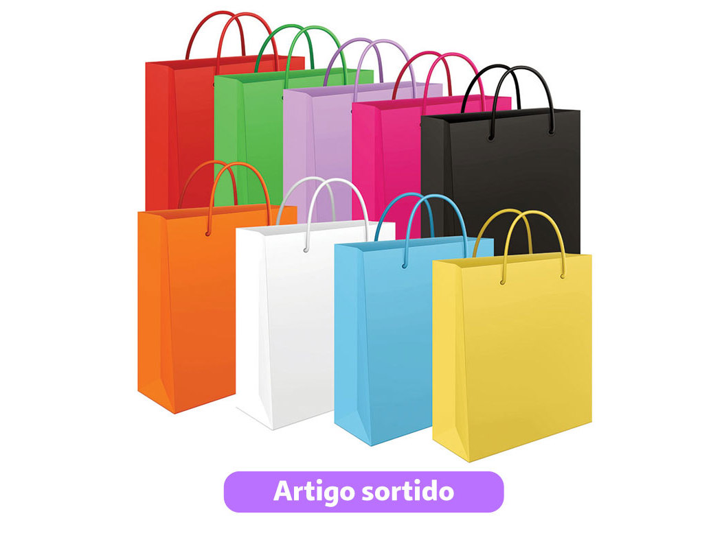 Saco De Papel Mitos Grande 32x41x12cm Cores Sortidas