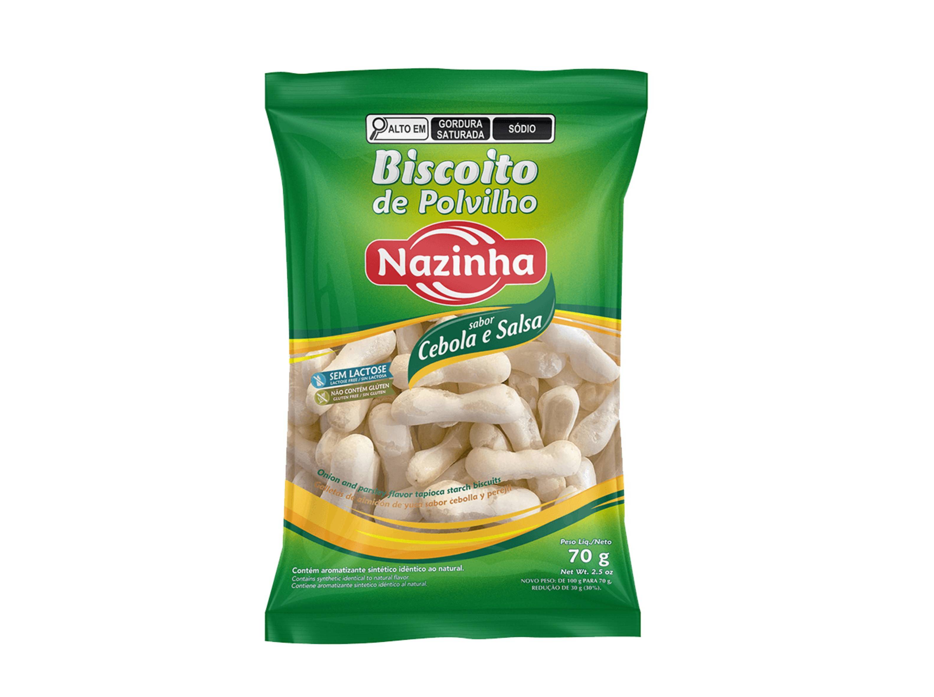 Biscoito De Polvilho Nazinha Cebola E Salsa 70g