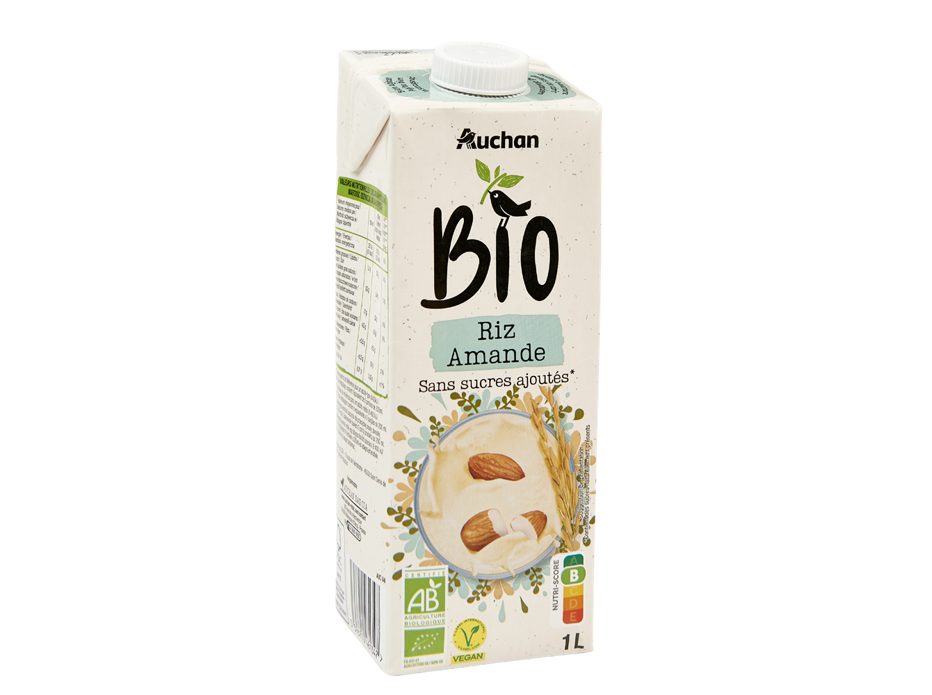 Bebida Auchan Arroz Bio E Amêndoa 1l Auchan Bio
