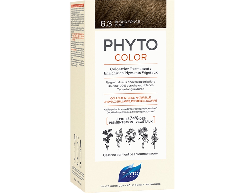 Coloração phyto 6.3 louro escuro dourado 1kit