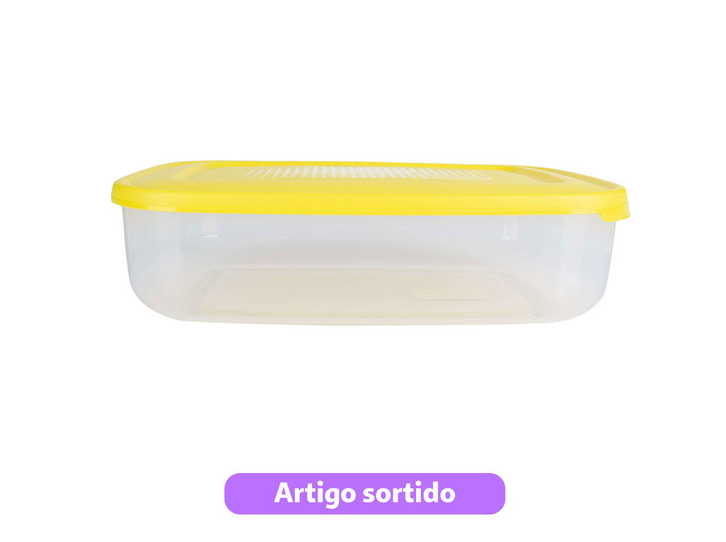 Conjunto de 2 caixas herméticas codil plástico 2x1.6l cores sortidas