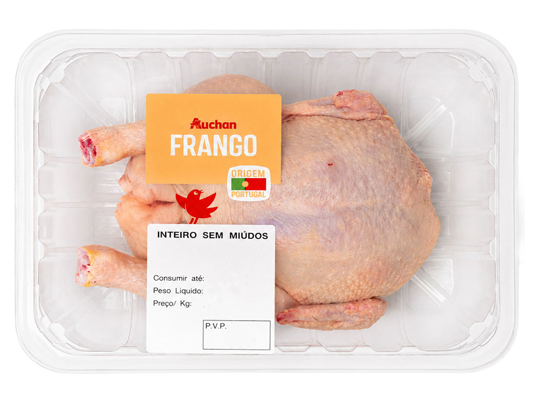 Frango inteiro auchan sem miudos kg