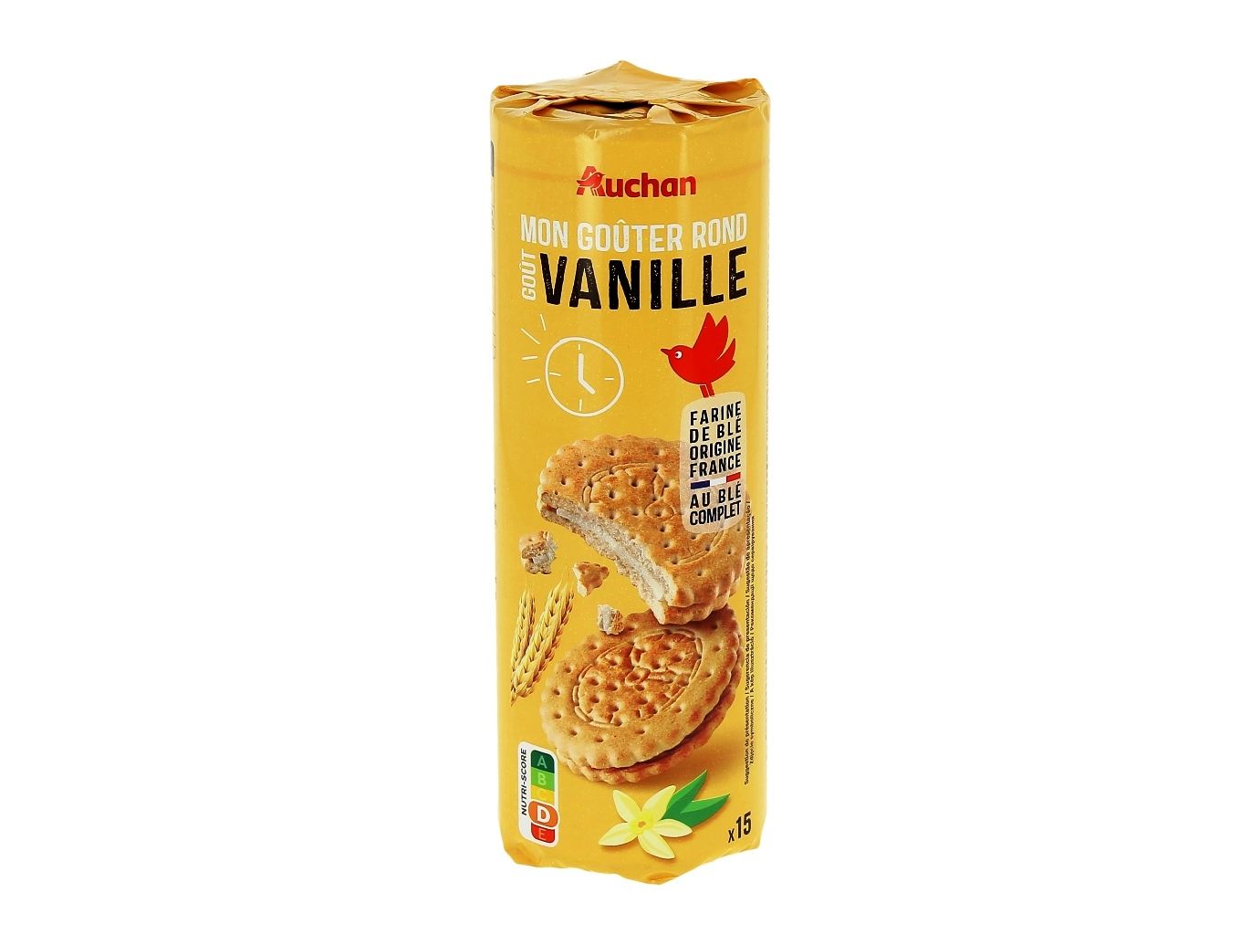 Bolacha Auchan Recheada De Baunilha 300 G Auchan