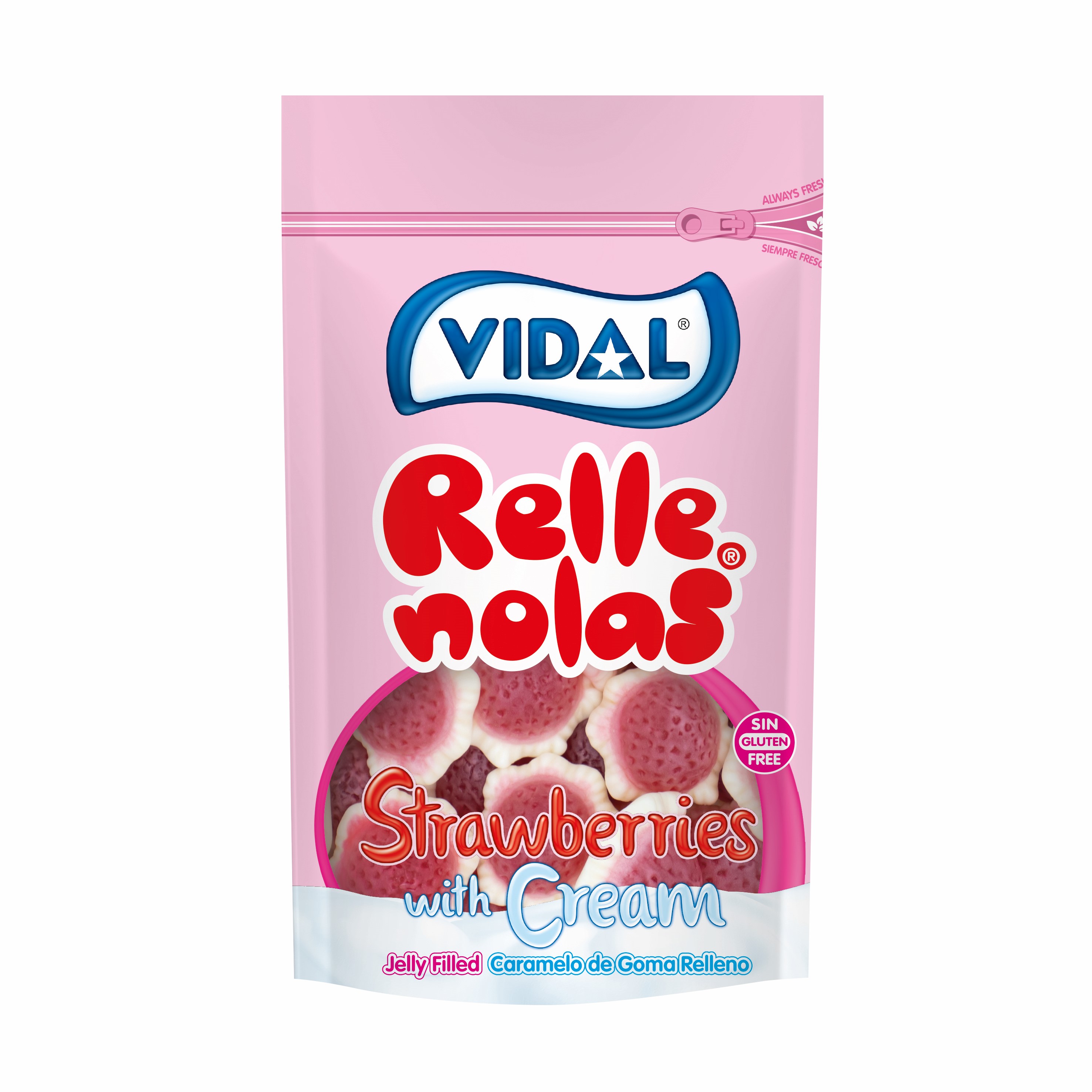 Gomas vidal morangos nata 180g